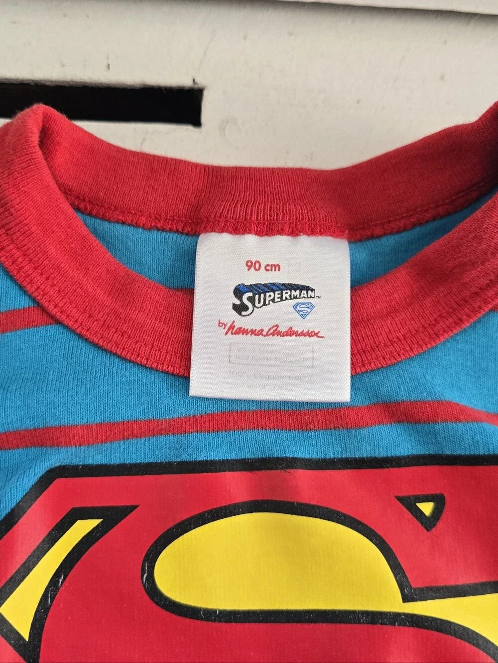Hanna Andersson Blue & Red Superman Stripe Costume Set
